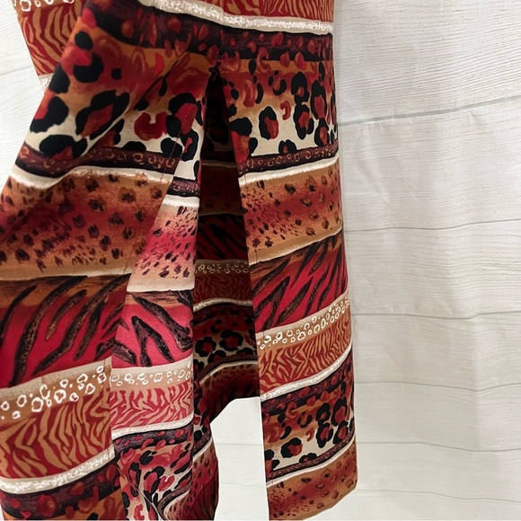 Kathie Lee Brown Animal Print Sleeveless Maxi Dress - Picture 3 of 10